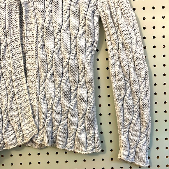 Rey Wear Hand Knit in Bolivia Women’s Cotton Cardigan One Button Front Size L - Picture 7 of 11